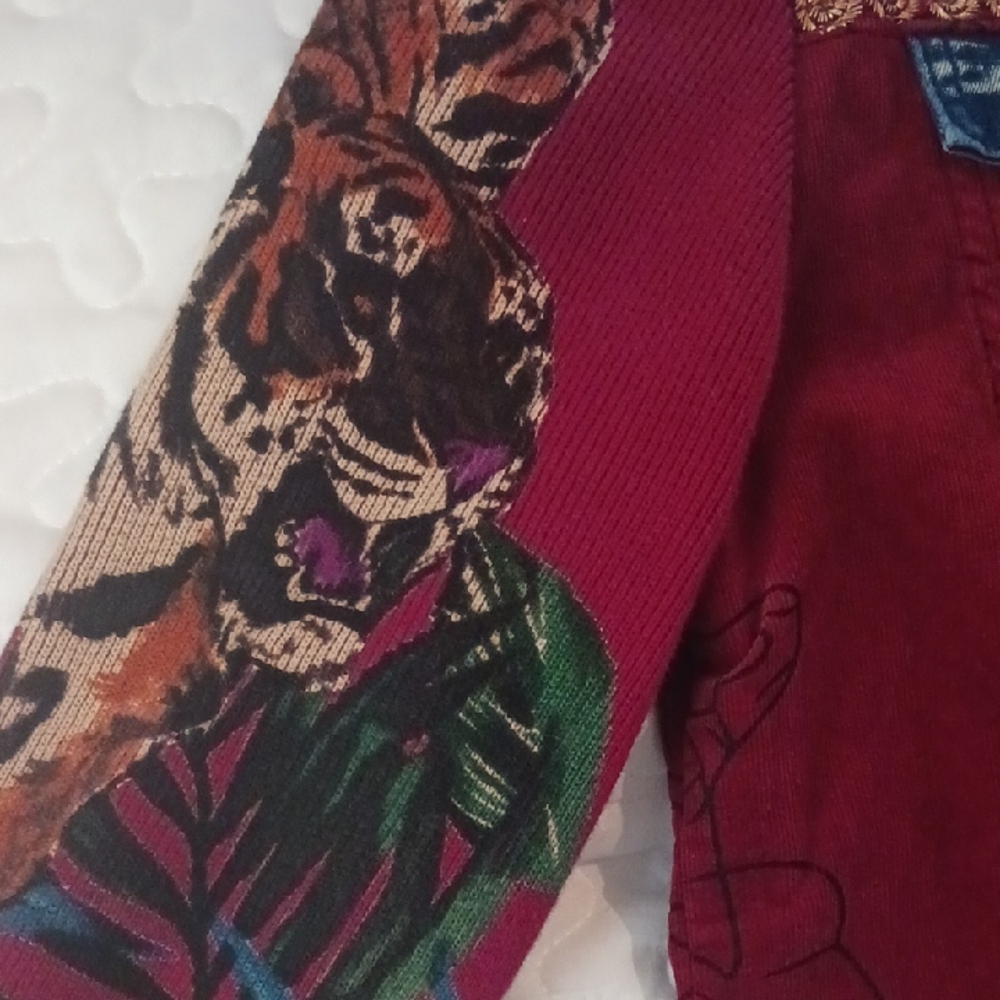 Desigual Women's Red Denim Jacket - Picture 5 of 10
